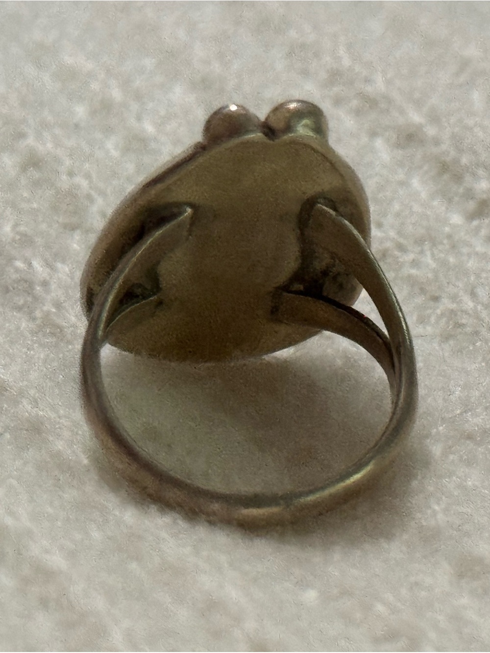 Vintage Navajo Daniel Benally Sterling Silver Green Turquoise Ring Size 6 - Picture 3 of 5